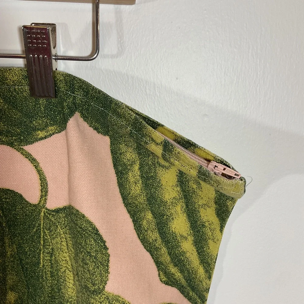 IKEA PARKSALLAT Set of 2 Pink Green Gourd Botanical Cotton Pillow Covers 20x20